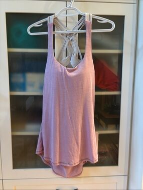 Lululemon Slay The Studio 2-1 Tank Heathered Pink NWT SZ 6 💗💗